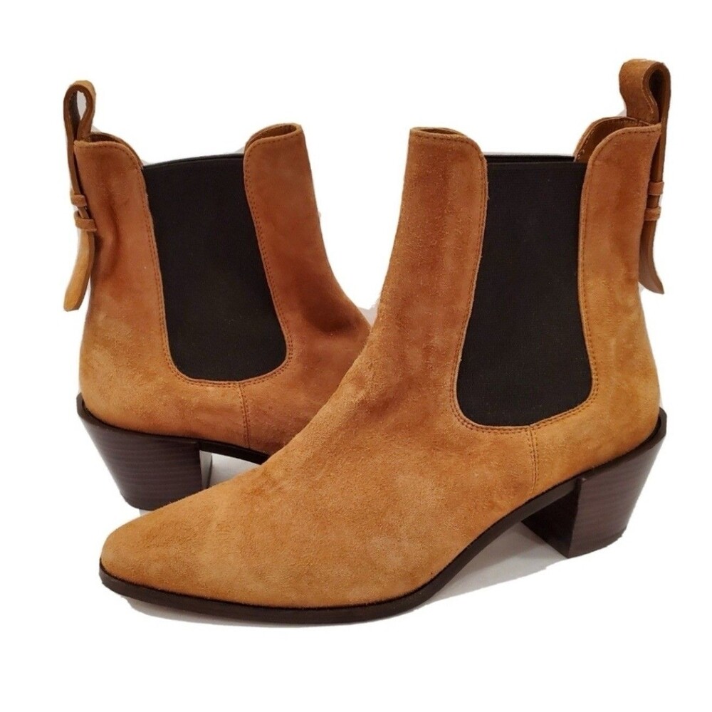 Frame Le Lexington Chelsea Boot Whisky Suede Sz 41/US 10 New